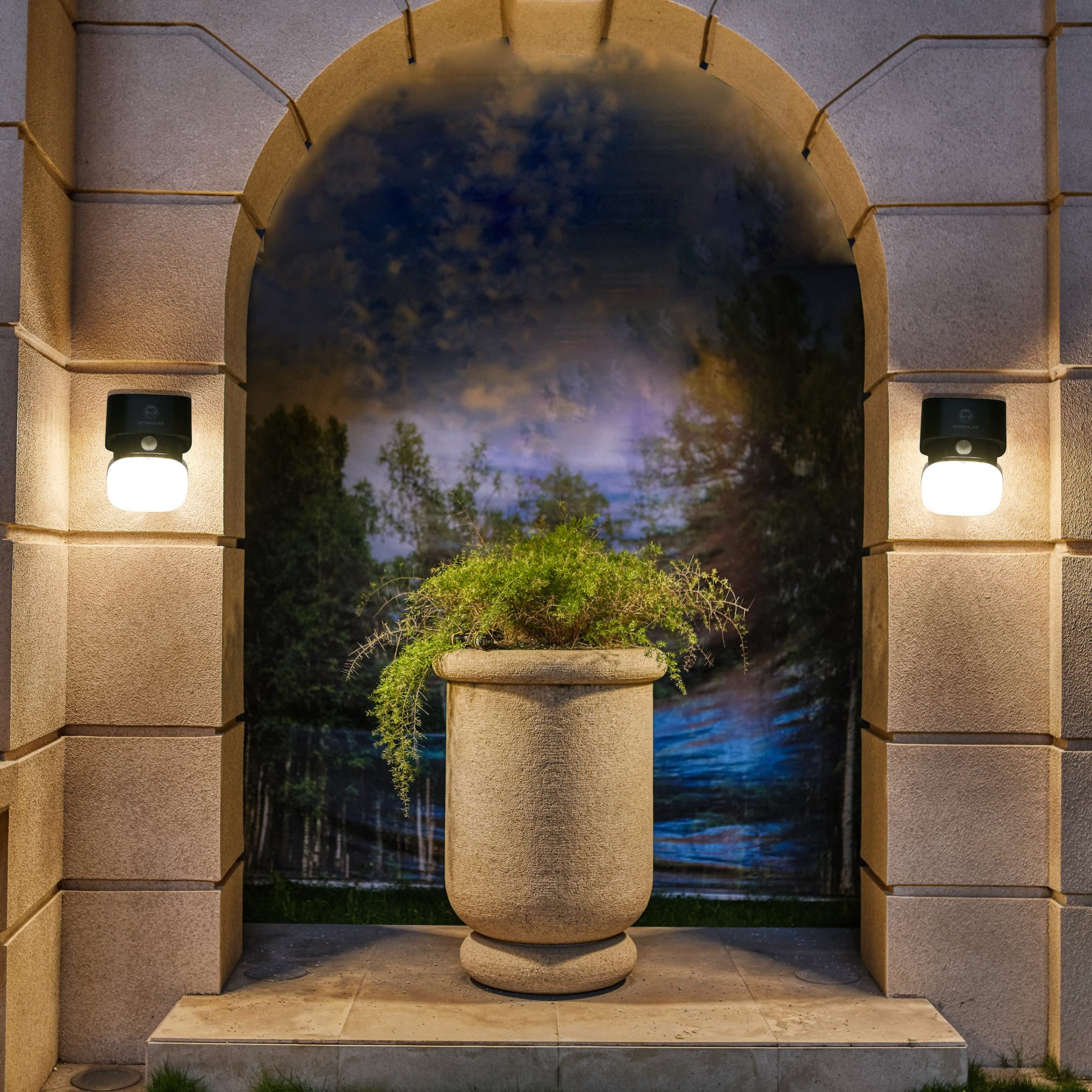 **Vincitore di confronto 2022 - Lampade da parete a energia solare per esterni, sensore di movimento PIR senza fili con 120 grandangolo illuminazione per porta di casa giardino garage balcone