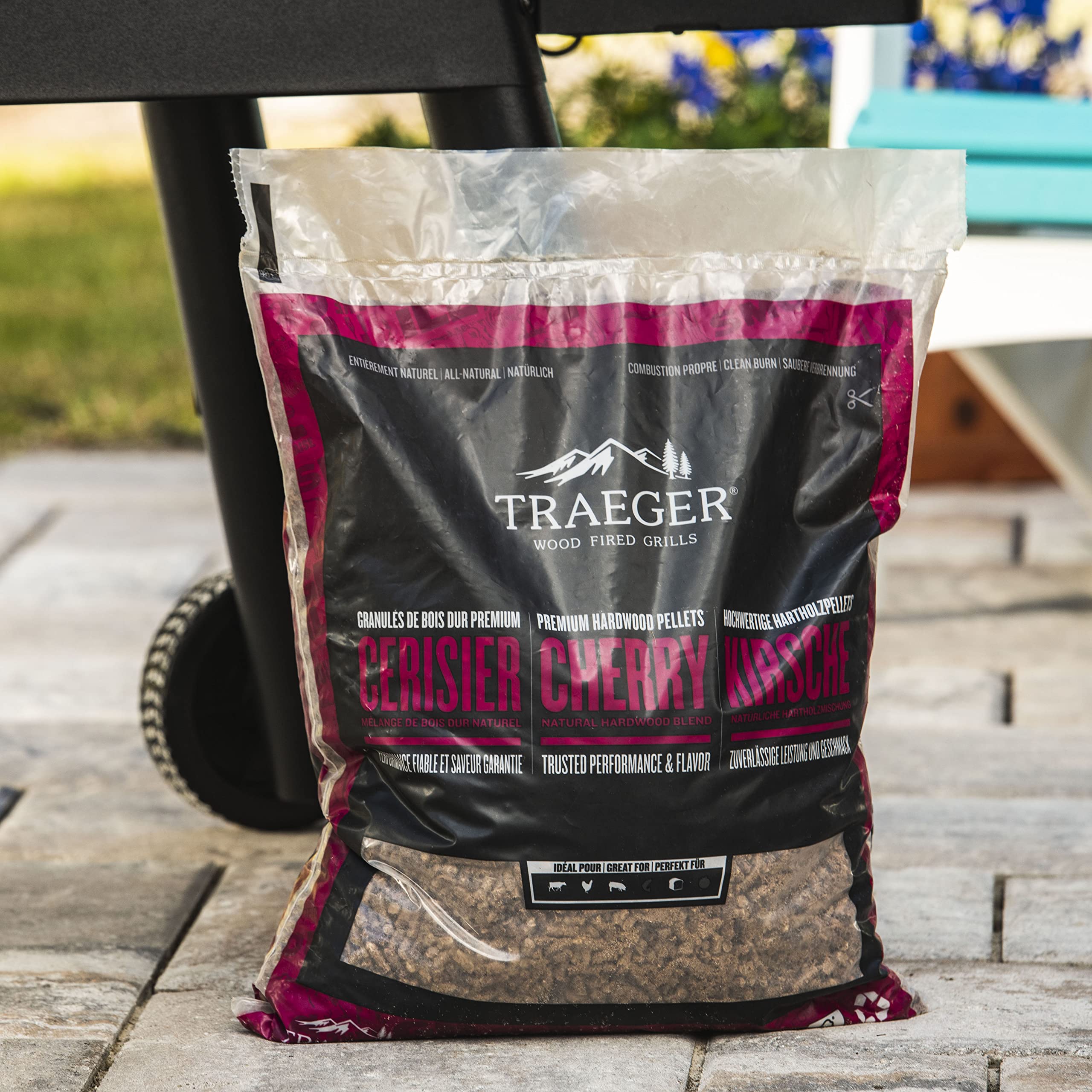 Traeger 20 Lb Cherry Wood Pellets – Perfect For Grilling, Smoking, And Adding Sweet & Fruity Flavor To Your BBQ