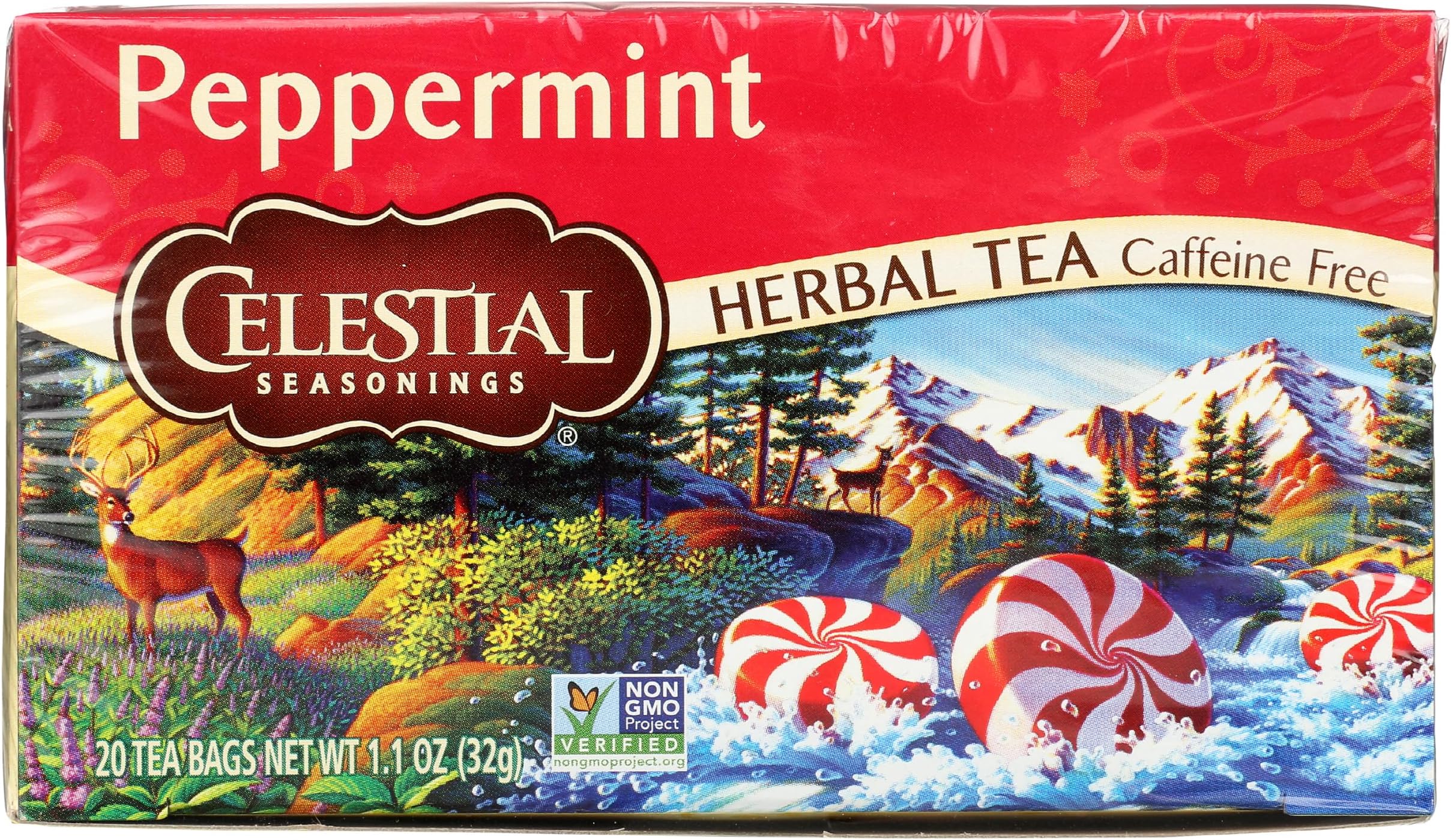 Celestial Seasonings Peppermint Herbal Tea, 20 ct