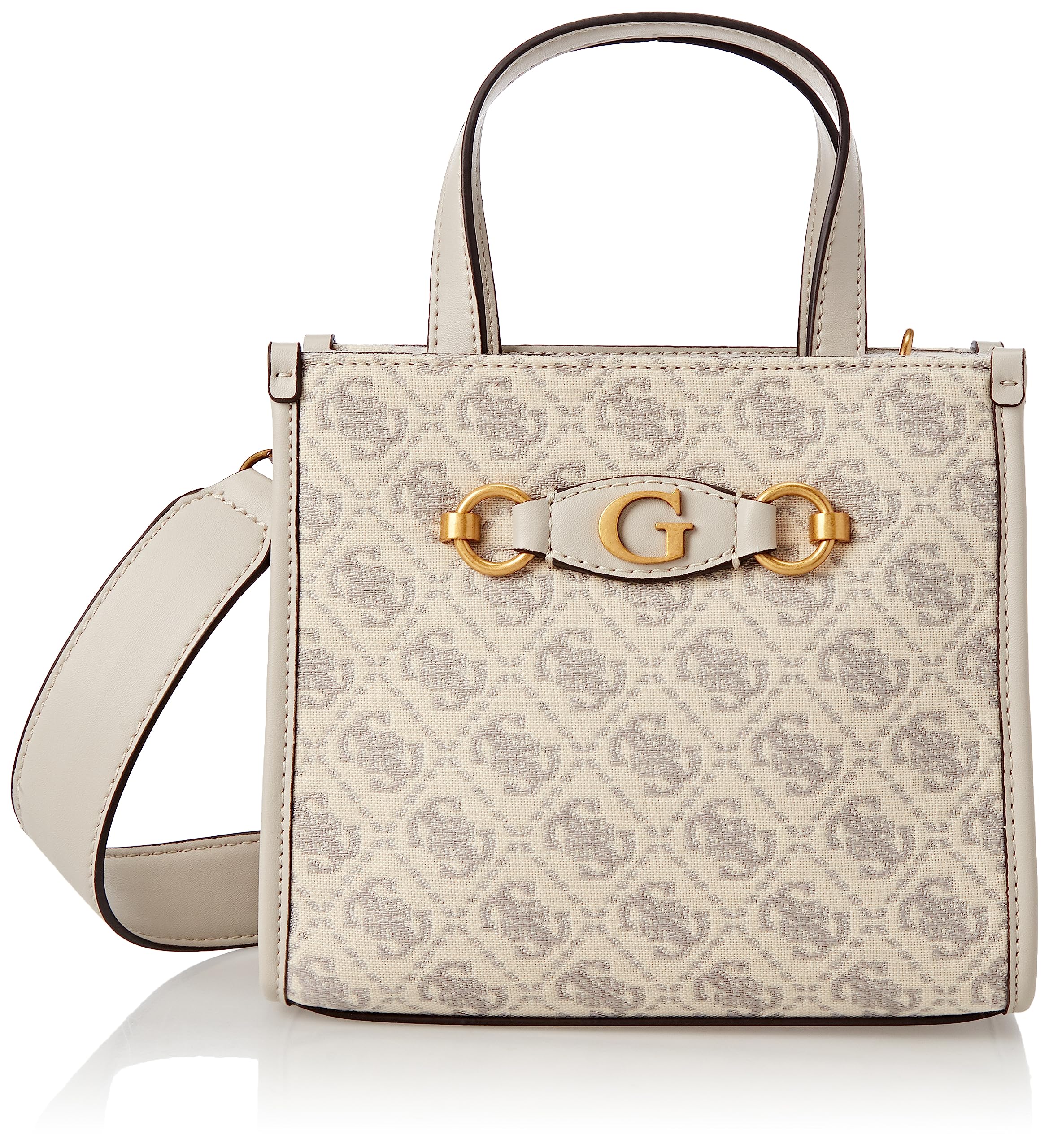 GUESSGuess JB865476-DVL Izzy 2 Compartment MiniTote Handbag, Dove Logo