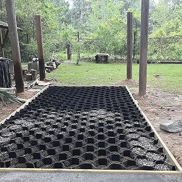 2" Depth Ground Gravel Grid Driveway, Honeycomb Geocell Permeable Pavers,for Patios,Sheds, Slopes,Pathways and Parking