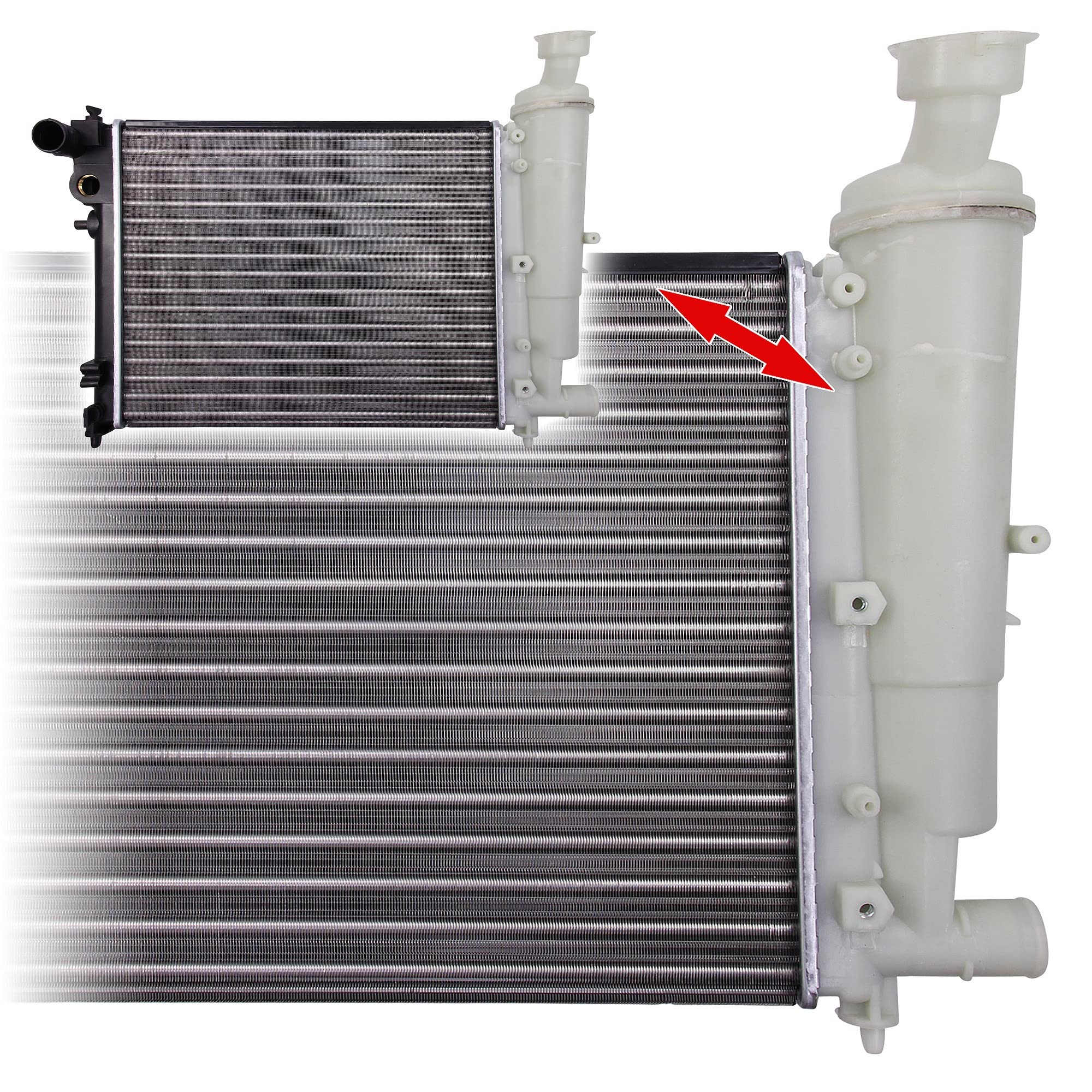 1x Radiatore acqua motore compatibile con CITROËN SAXO (S0 S1), | Compatibile con: CITROËN SAXO, LADA SAMARA, PEUGEOT 106 I, 106 II