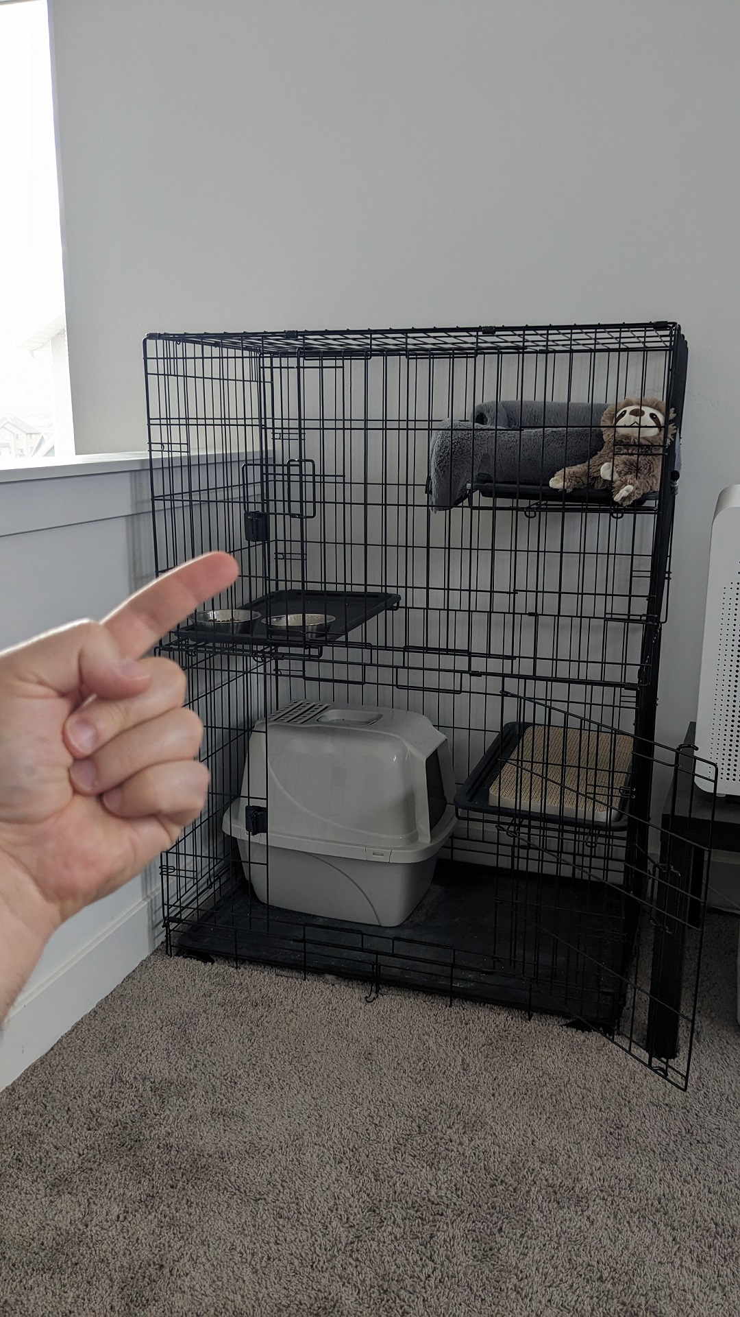 Watch Amazon Basics Large 3-Tier Cat Cage Playpen Box Crate Kennel