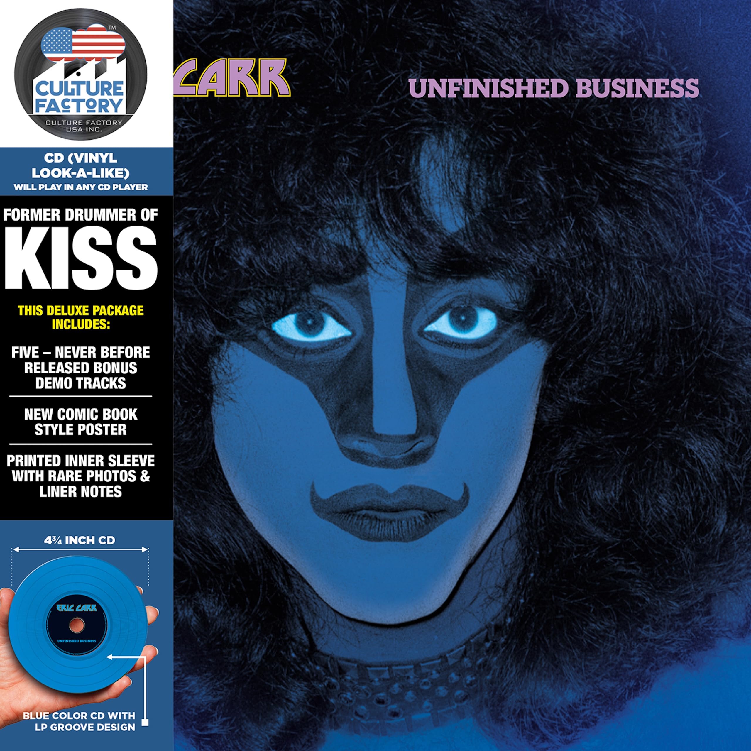 Eric Carr Unfinished Business (blue Polycarbonate Cd) CD New 819514012733