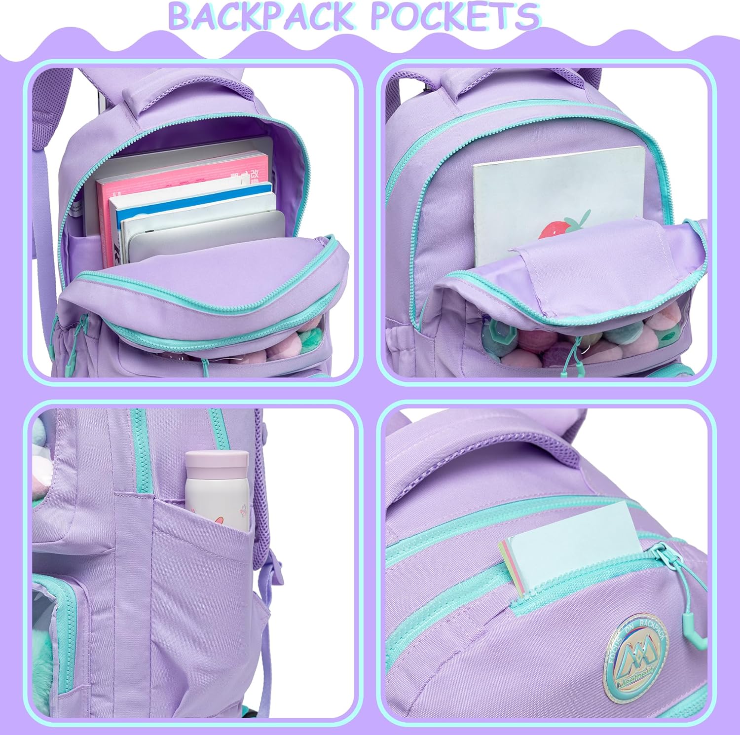 Cute Backpack for Girls Aesthetic Backpack School Backpack for Girls Backpack with Lunch Box Back to School Supplies