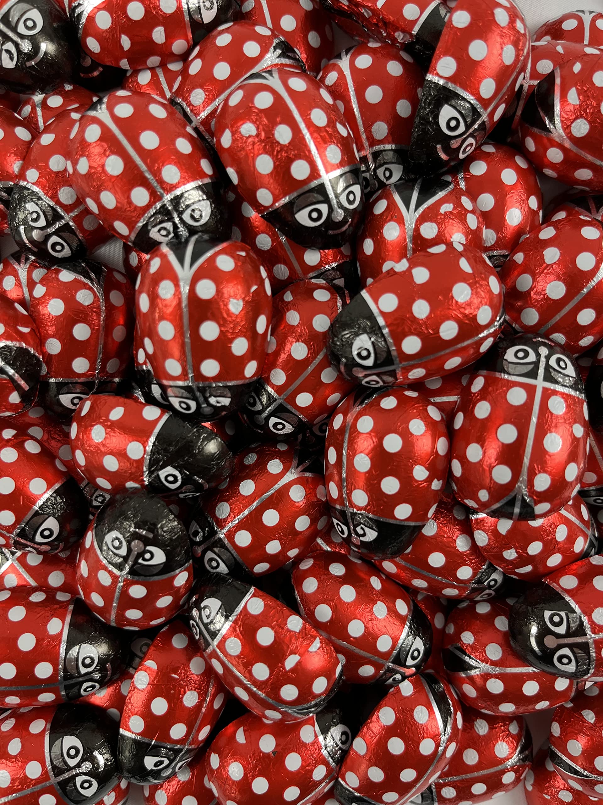 OYOY Pudełko na prezent z motywem kwiatu z motywem biedronki, czekolady, 500 g, pudełko na słodycze, czekolada na szczęście, talizman, czekolada