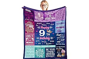 Incredible 9 Year Old Girl Birthday Gift, Throw Blanket 50x40in