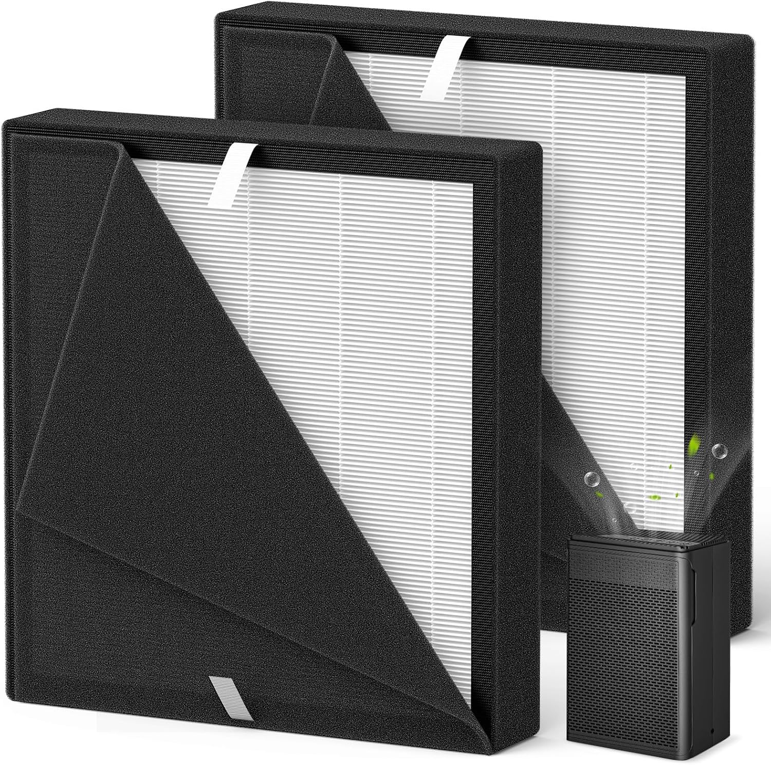 P280 P260 Filter Replacement, for TPLMB/YARIKI P280 Air Purifier, for AIUZLK P260 Air Purifier, Upgraded with Washable Carbon Pre-Filter (2 Pack)