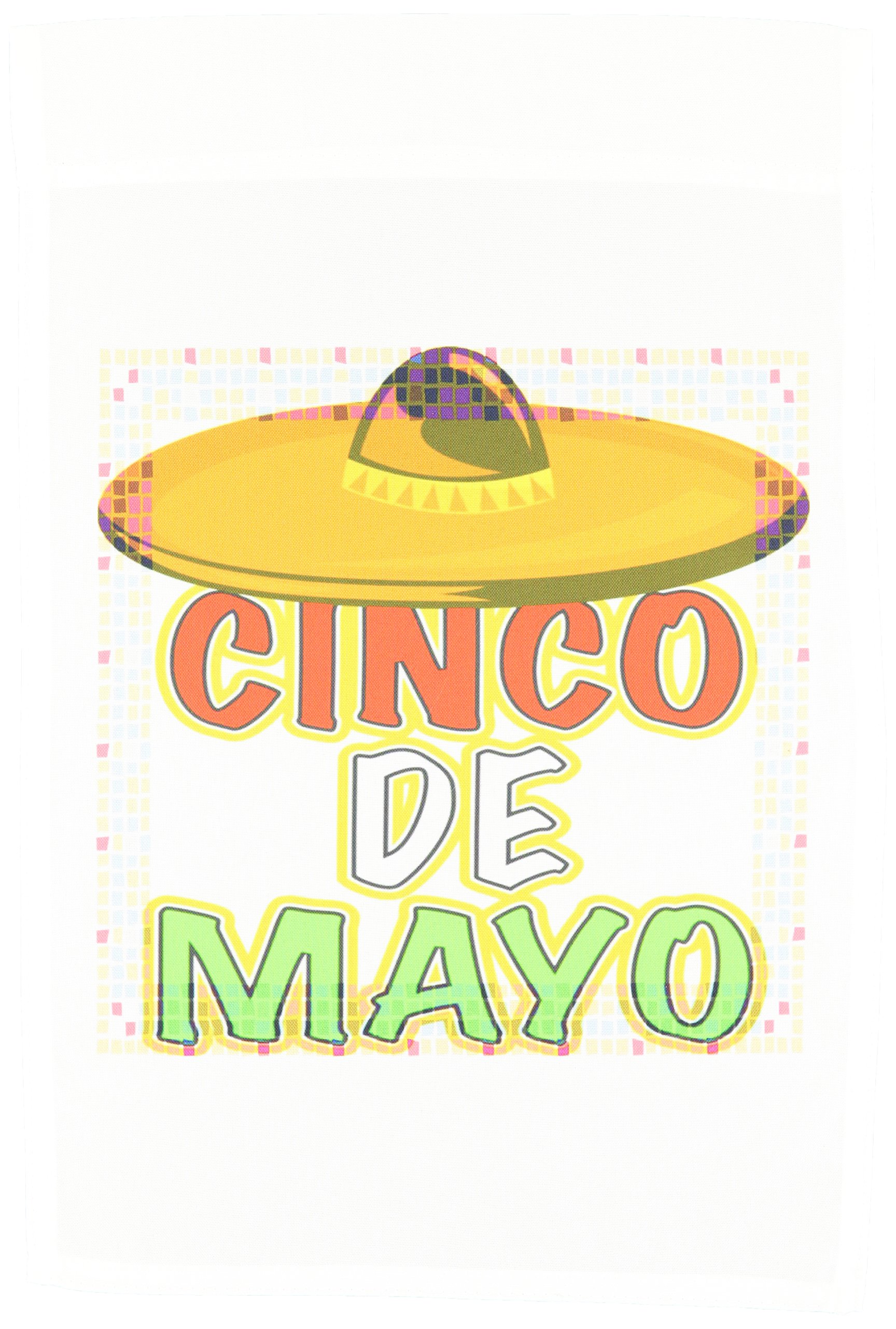 3dRose fl_98686_1 Cinco De Mayo Clip Art Garden Flag, 12 by 18-Inch