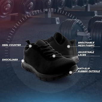 Get Fit Mens Mesh Running Trainers Athletic Walking Gym Shoes Sport Run