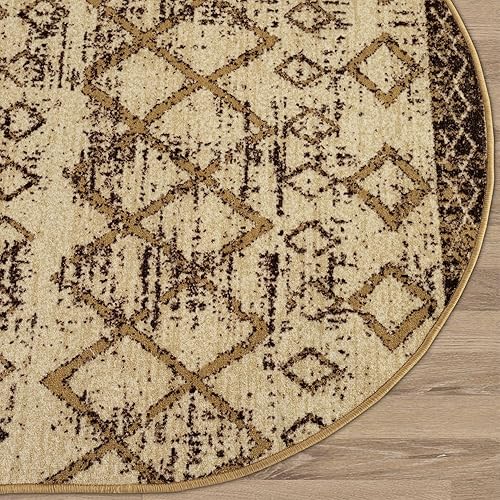 Miniatura 25 de Antep Rugs - Alfombras antideslizantes de 3 x 5 pies (antideslizante) con parte trasera de goma, de estilo antiguo, bohemio, marroquí y con pelo