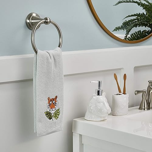 Miniatura 10 de SKL Home Vern Yip Jungle Cats - Porta cepillos de dientes, color blanco