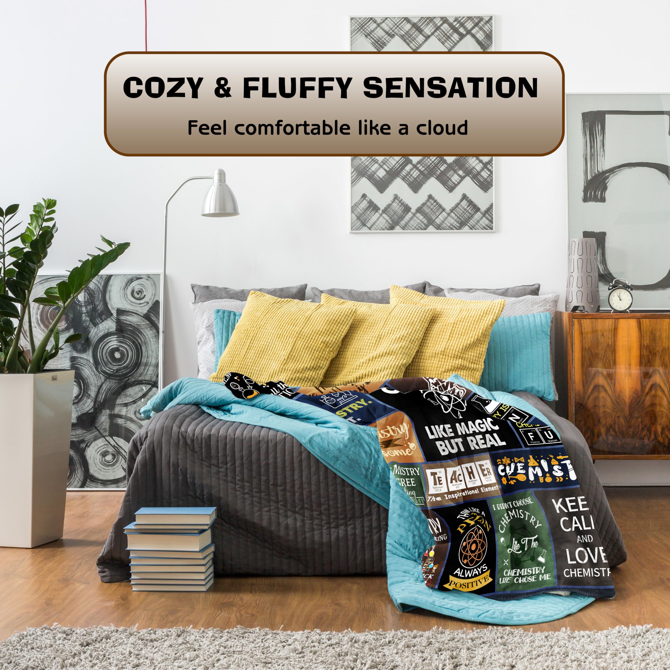 Zawqiye Lehrergeschenk-Decke – 152,4 X 127 Cm, Flanell, Für Dankbarkeit, Geburtstag, Weihnachten