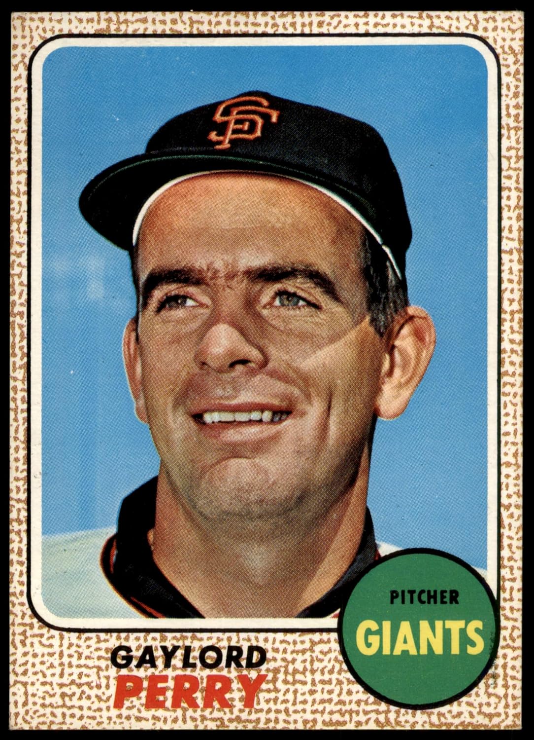 1968 Topps #85 A Gaylord Perry San Francisco Giants (Baseball Card) (Back is Gold in Color) NM Giants