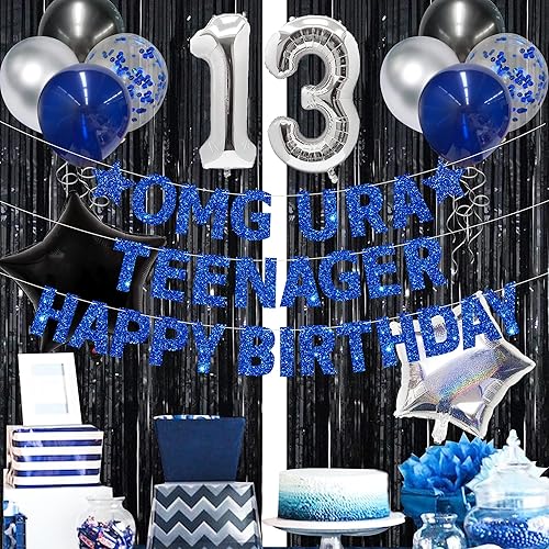 Miniatura 9 de Divertida pancarta de cumpleaños número 40 con texto en inglés Holy Shit Youre 40 Happy Fucking globo de papel de aluminio 40 negro dorado 40