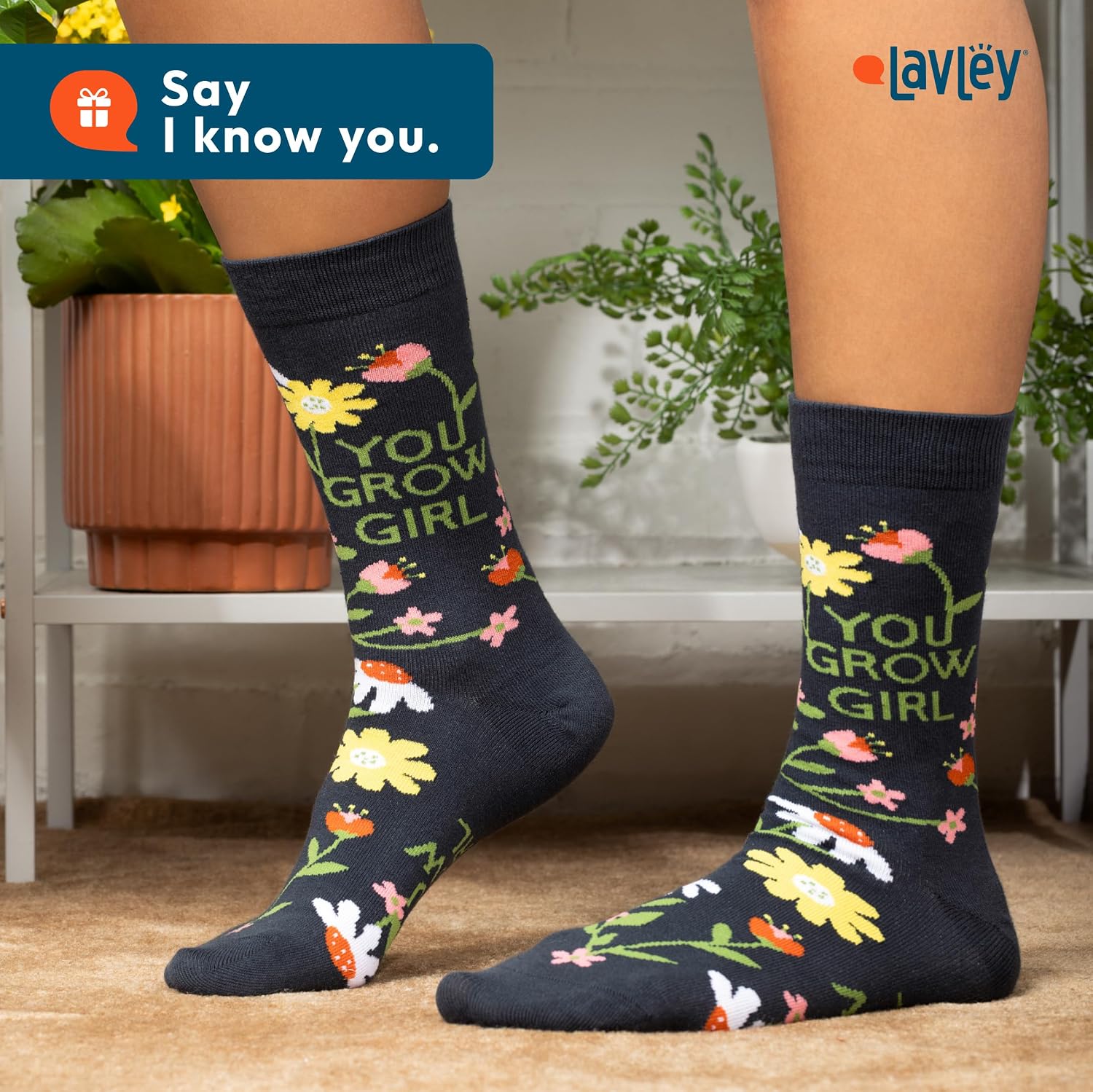 Lavley Funny Cute Socks for Women One Size Fits Most Gift Accessory Idea image 2