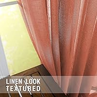 Vista 5 de KOUFALL - Cortinas cortas con aspecto de lino