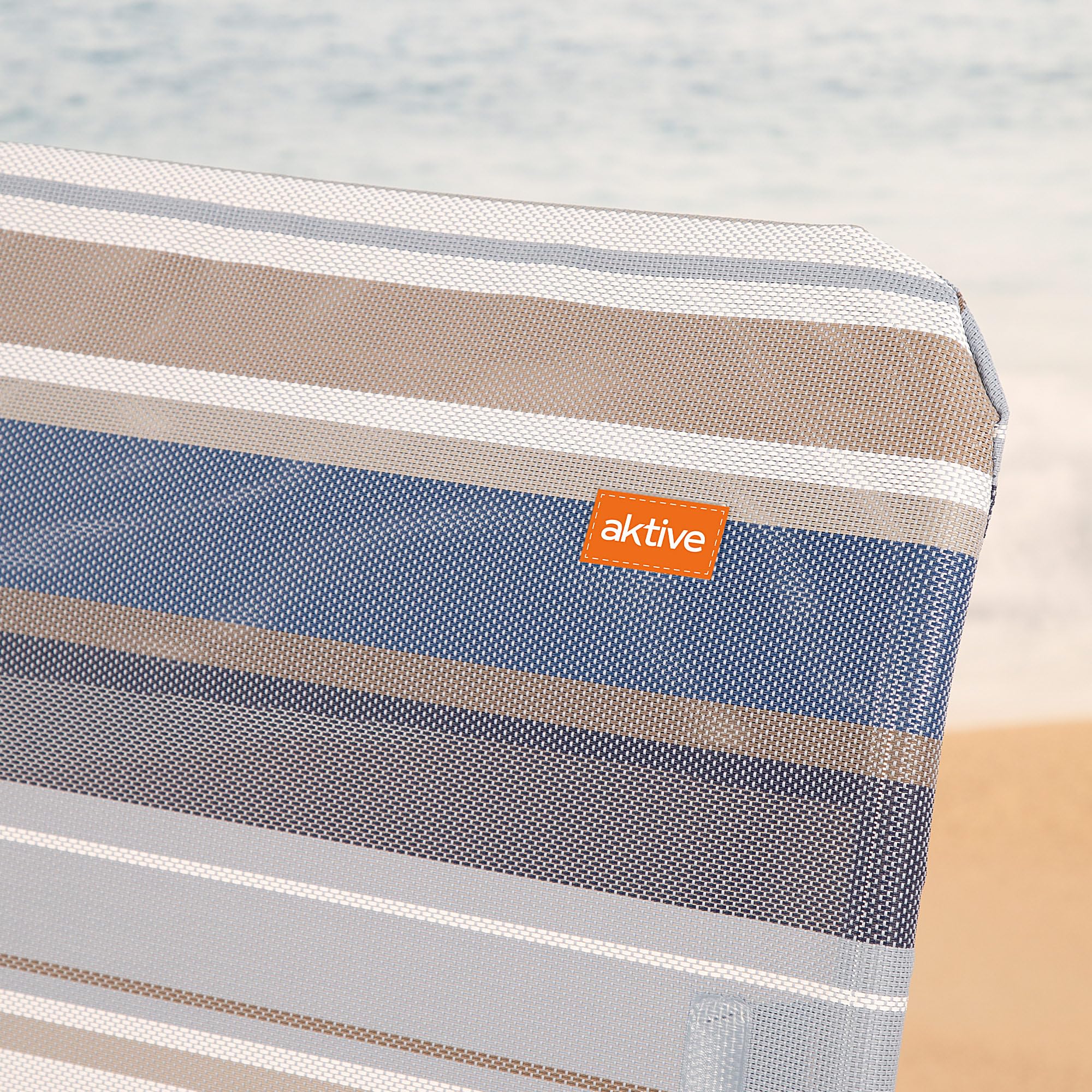 AKTIVE 62603 - Silla plegable playa alta 5 posiciones marinera