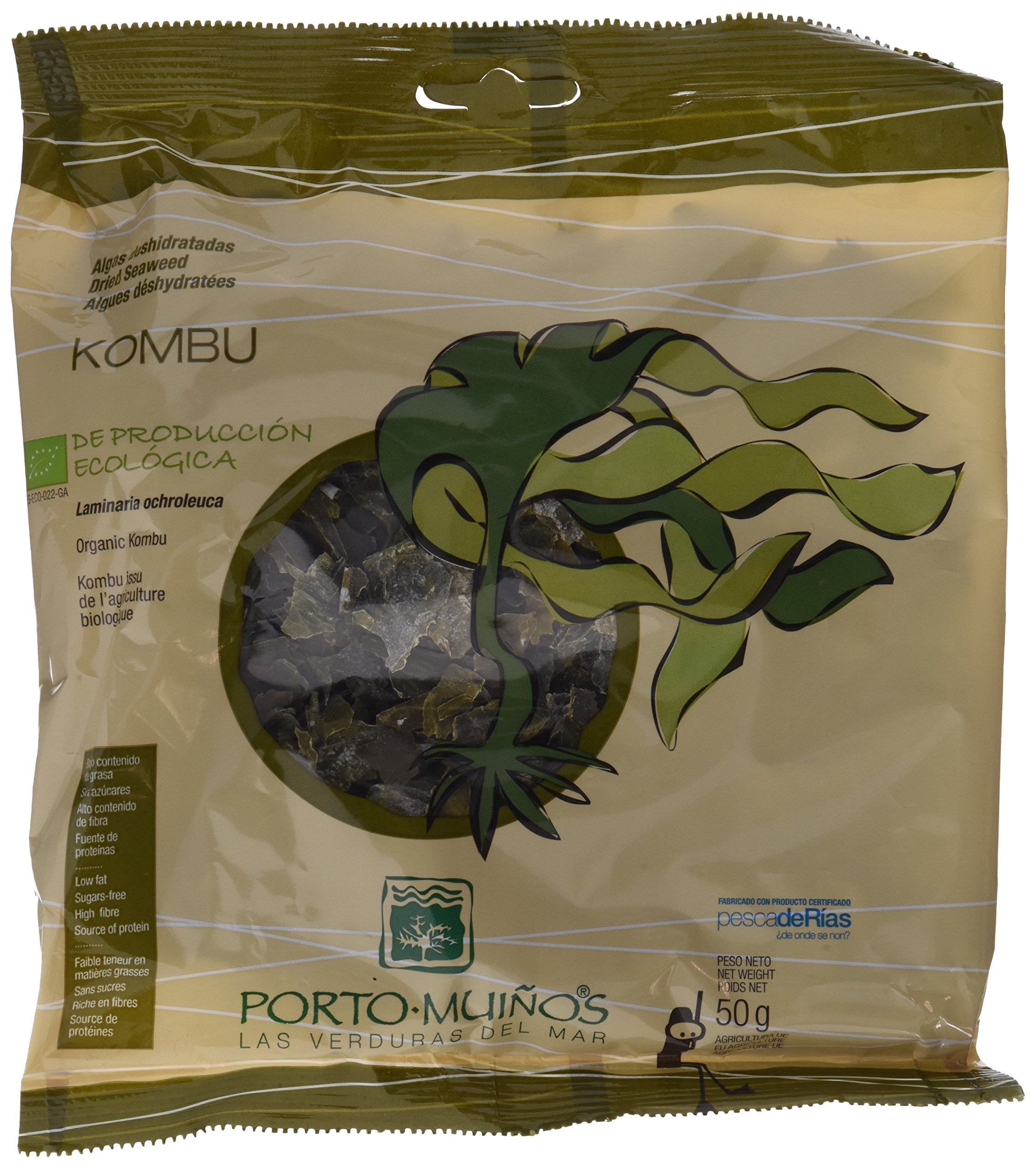 Porto Muiños Alga Kombu Deshidratada 2 x 50 g Paket 100 g