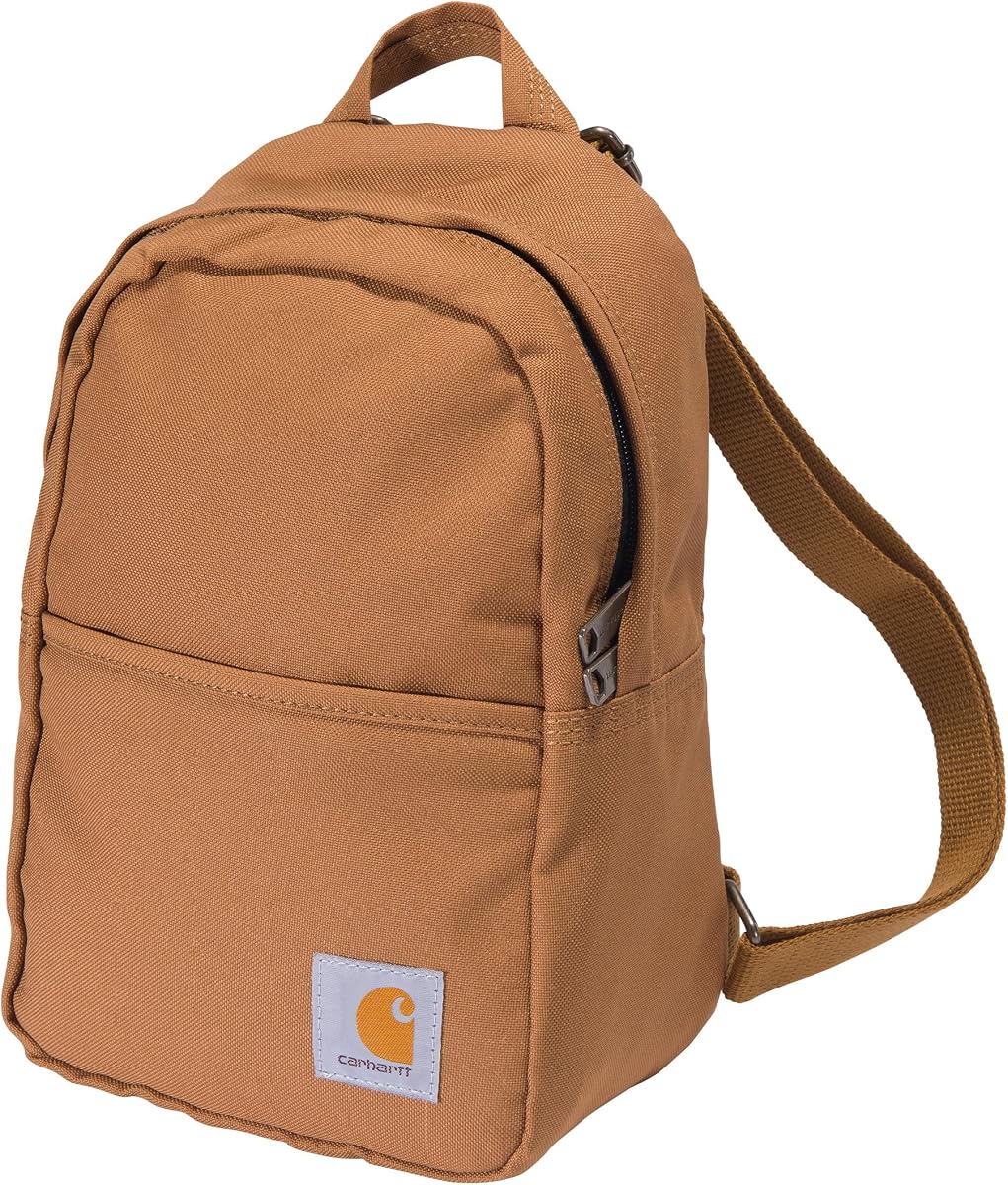 Mochila Mini Clásica Carhartt Marrón | Mochila de regreso a la escuela duradera, repelente al agua de 600 deniers para la escuela primaria