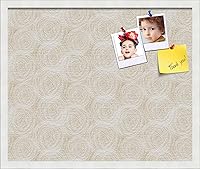 Vista 34 de PinPix ArtToFrames - Tablero de anuncios de corcho personalizado de 18 x 12 pulgadas. Este tablero de anuncios de círculos aguamarina tiene un Blanco