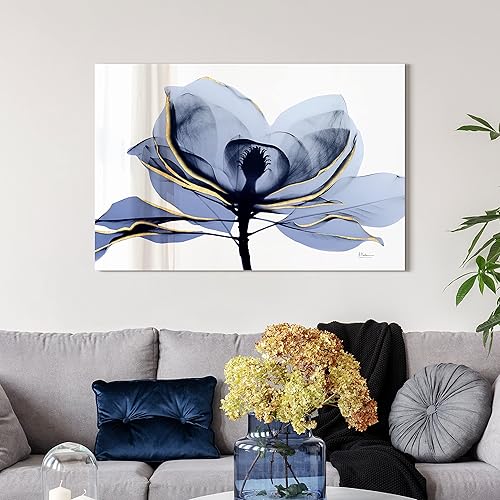 Miniatura 8 de Empire Art Direct Panel gráfico de vidrio templado flotante sin marco, listo para colgar, 24 x 24 pulgadas, rosa Chianti I