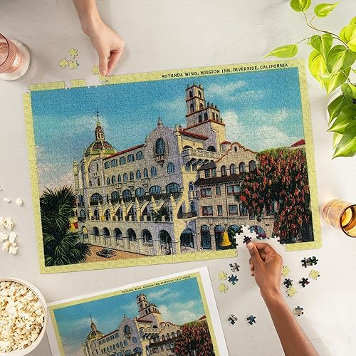 Miniatura 2 de Riverside, California, Mission Inn, Rotunda Wing (rompecabezas de 1000 piezas, tamaño 19 x 27, desafiante rompecabezas para adultos y familia,