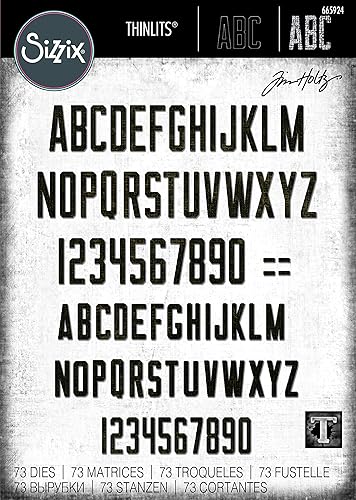 Miniatura 3 de Sizzix Sizzx Thinlits Juego de troqueles de 73 piezas de teoría alfanumérica de Tim Holtz | 665924 | Capítulo 3 2022, 73 unidades (paquete de 1),