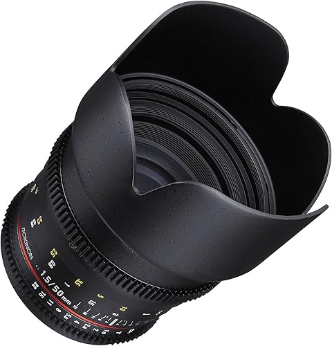 Rokinon DS50M-NEX Cine DS 50 mm T1.5 AS IF UMC Full Frame Cine Wide Angle Lens for Sony E-Mount Cameras (NEX)