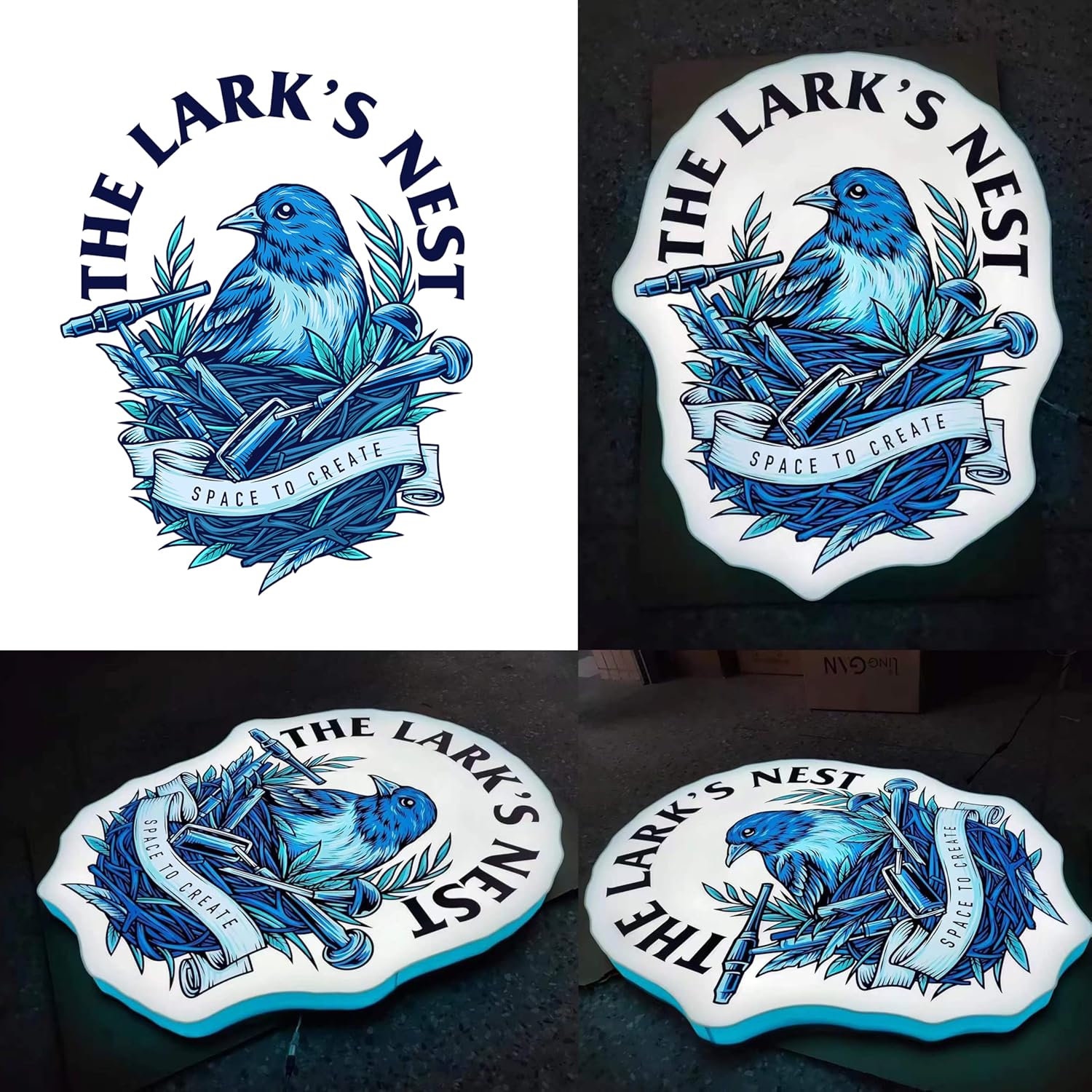 CAI&SEN Personalized Lightbox Business Sign | Custom Business Logo Sign | Sign for Office Storefront | can be used for Bar Game Room Home Business Shop Name Logo lightbox