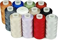 Vista 1 de Simthread 12 Colores Multiusos Hilo de Algodón para Acolchado 50s/3 Hilo para Piezas, Costura, etc. - 503 Metros Cada 12C01