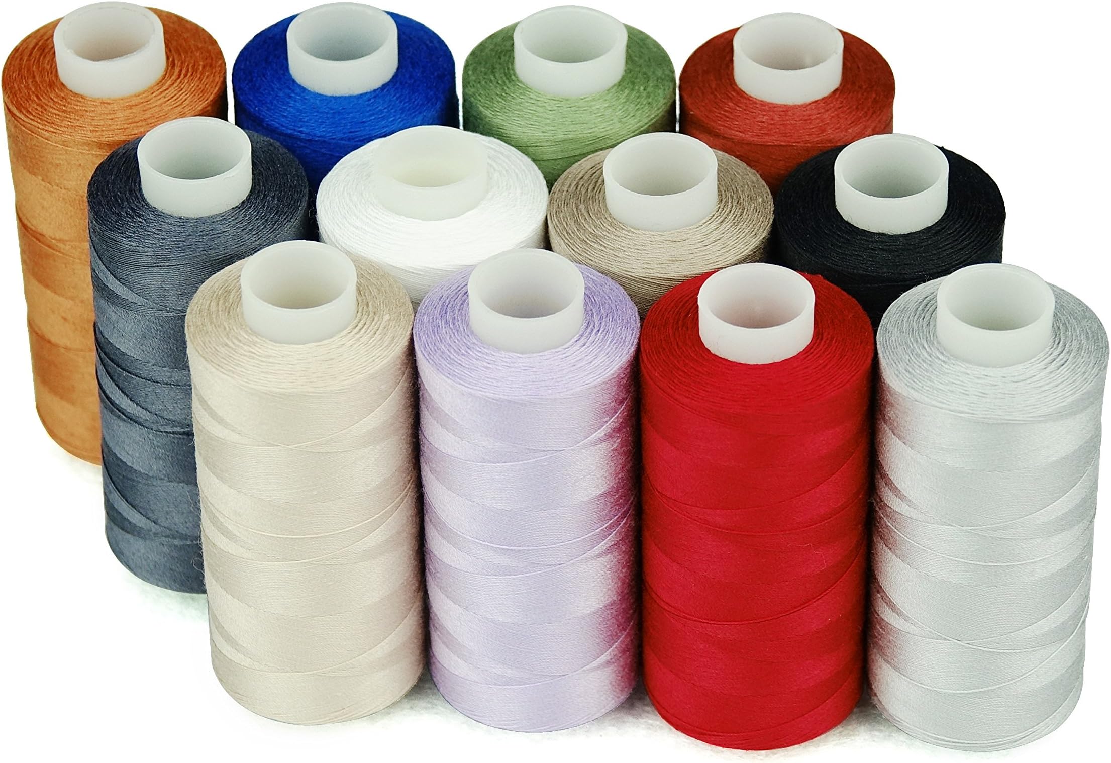 12 Multi Colors All Purposes Cotton Quilting Thread 50s/3 Thread for Piecing Sewing etc - 550 Yards Each 12C01