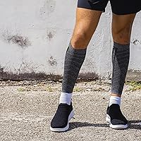 Vista 9 de Zensah mangas de compresión para piernas ultraligeras, para pantorrilla, para hombres y mujeres, alivia el dolor debido a la inflamación de los Gris