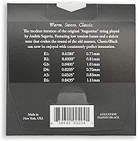 Vista 2 de Augustine Cuerdas Clásicas Negras - Juego de cuerdas para guitarra clásica de baja tensión - La cuerda de nailon original - 1 Juego