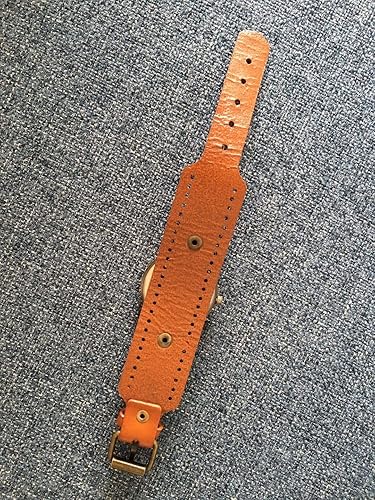 Miniatura 2 de MINILUJIA Reloj de pulsera retro retro hecho a mano para hombre, esfera de bronce, correa de cuero genuino, brazalete de cuarzo, relojes para