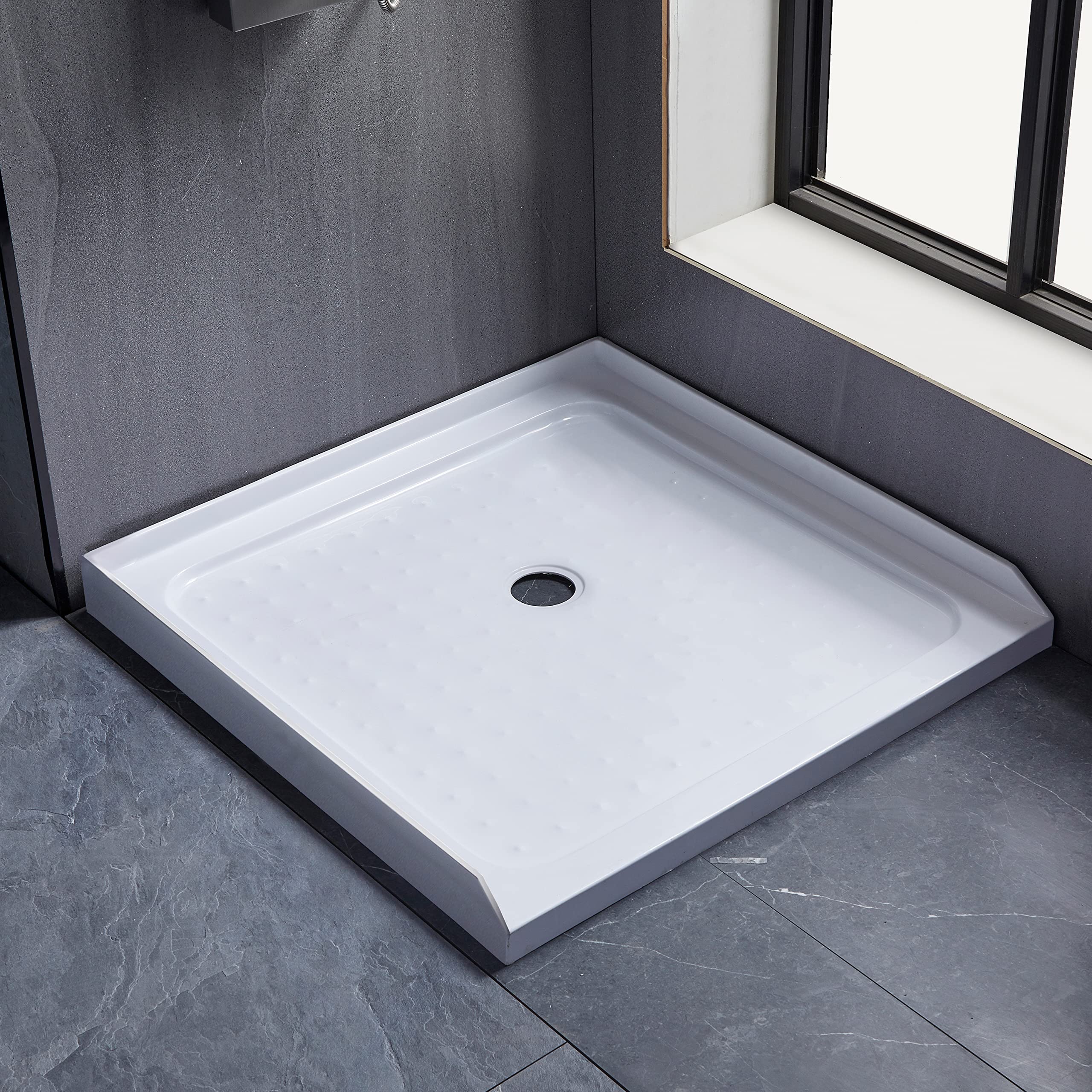 Buy DELAVIN 36" x 36" Single Threshold Shower Base, Slip Resistant
