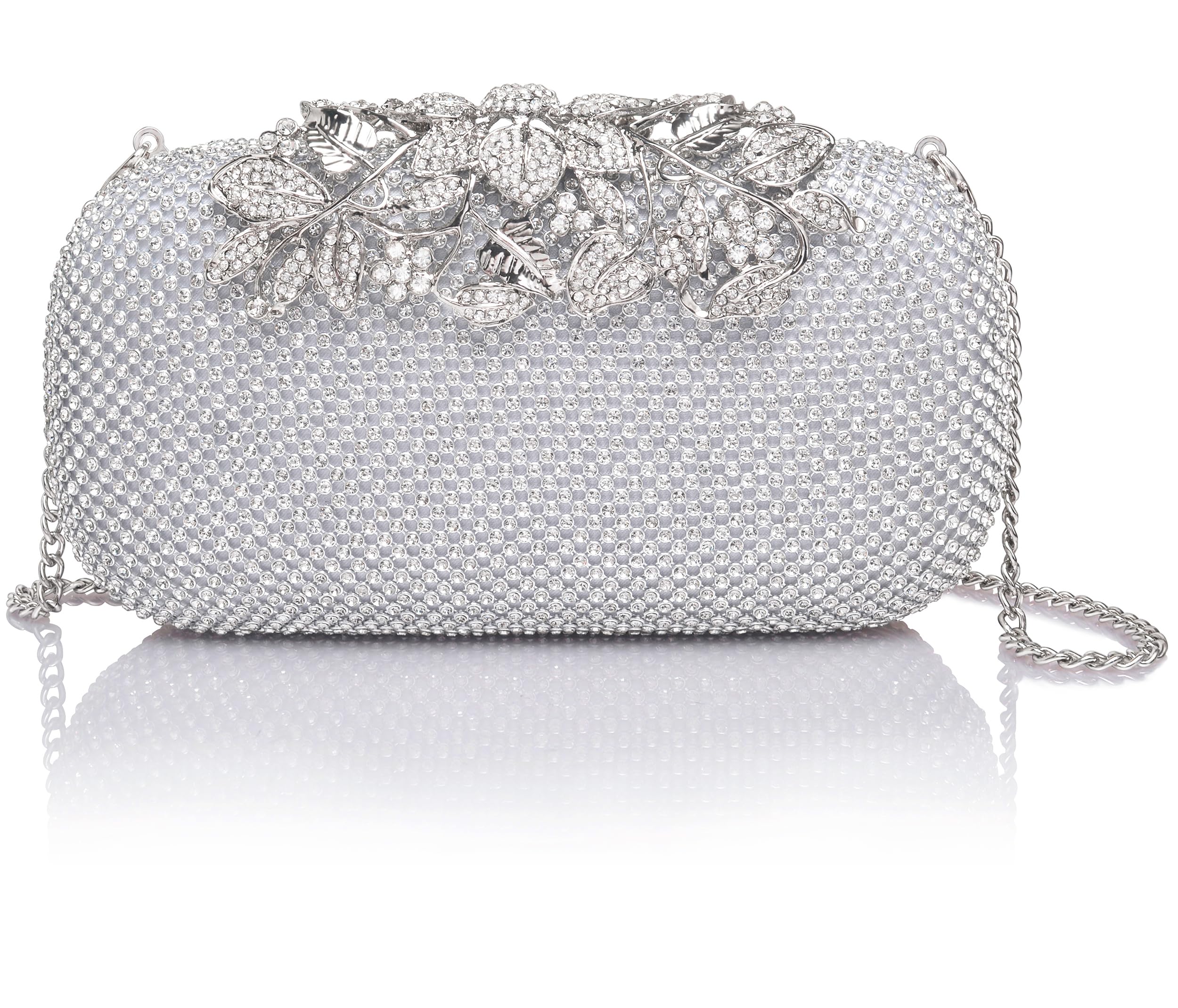 ILILAC Crystal Evening Bag Rhinestone Bride and Bridesmaid Wedding Prom Party Formal Clutch Purses for Women Evening | Crystal, Rhinestone, Bride and