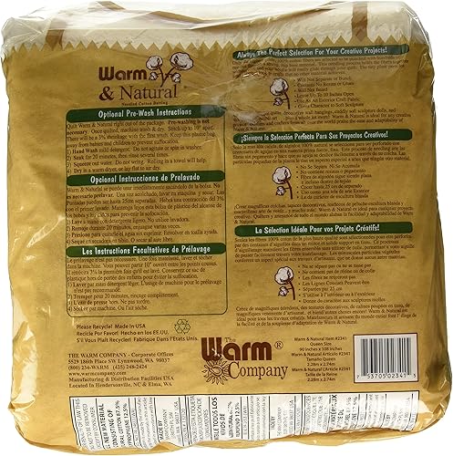 Miniatura 2 de The Warm Company Algodón cálido y natural Batting Queen Size 90 "X108" 2341