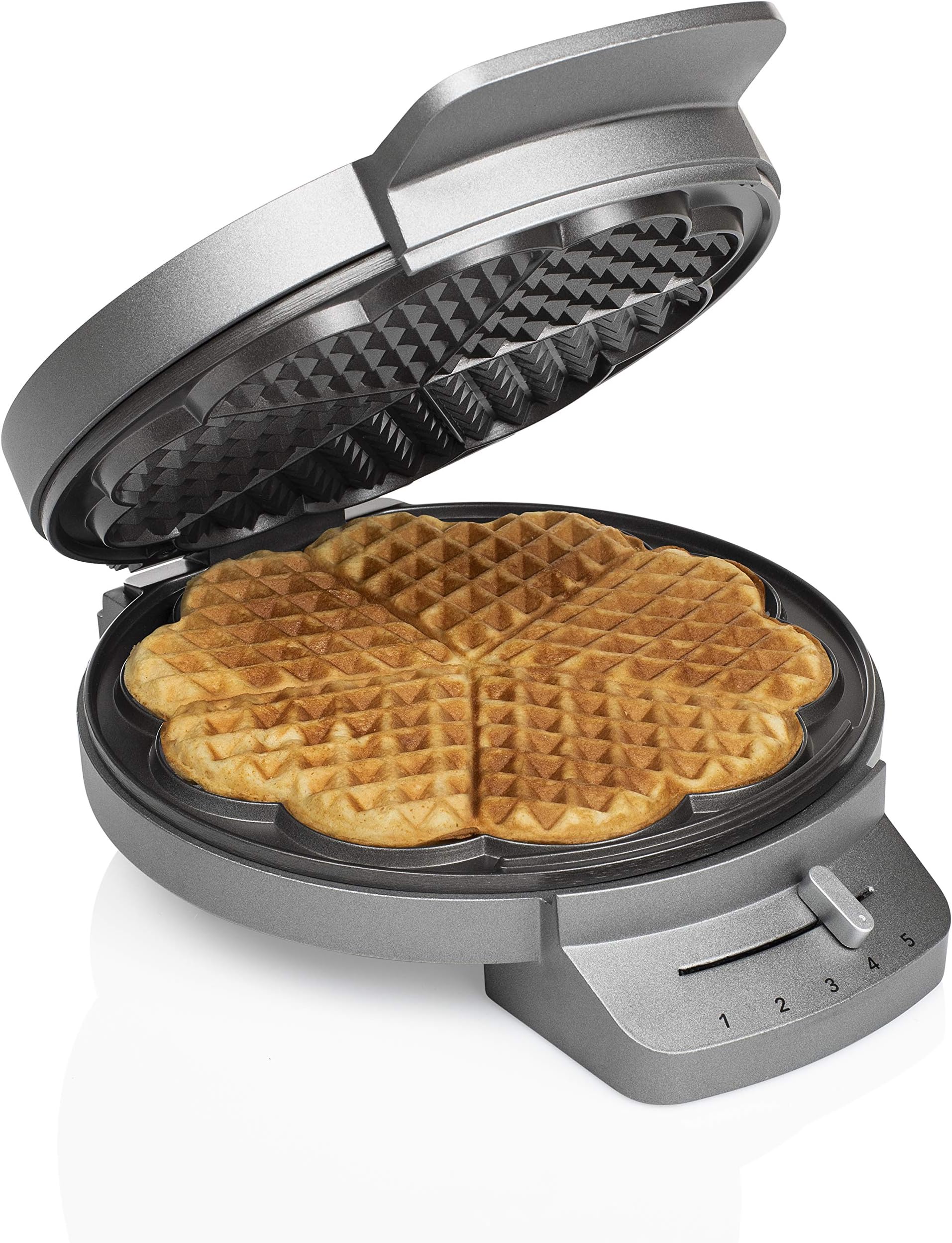 Waffle Maker Deluxe 132380-5 Heart Shaped Waffles - 1200 W - Stainless Steel