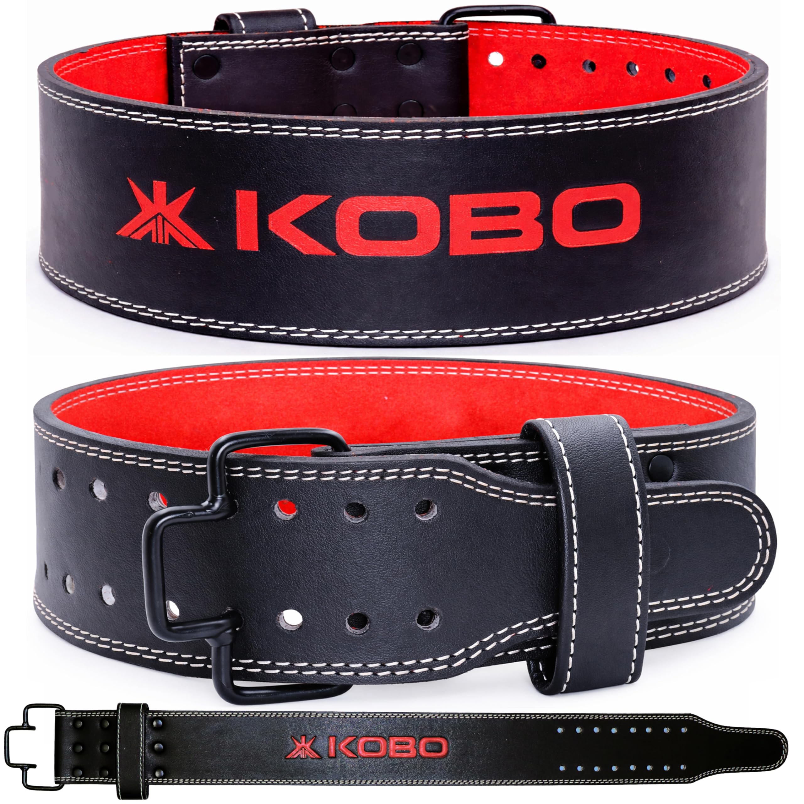 Kobo 8MM 4-Inch Weight Lifting Leather Belt - Image 1
