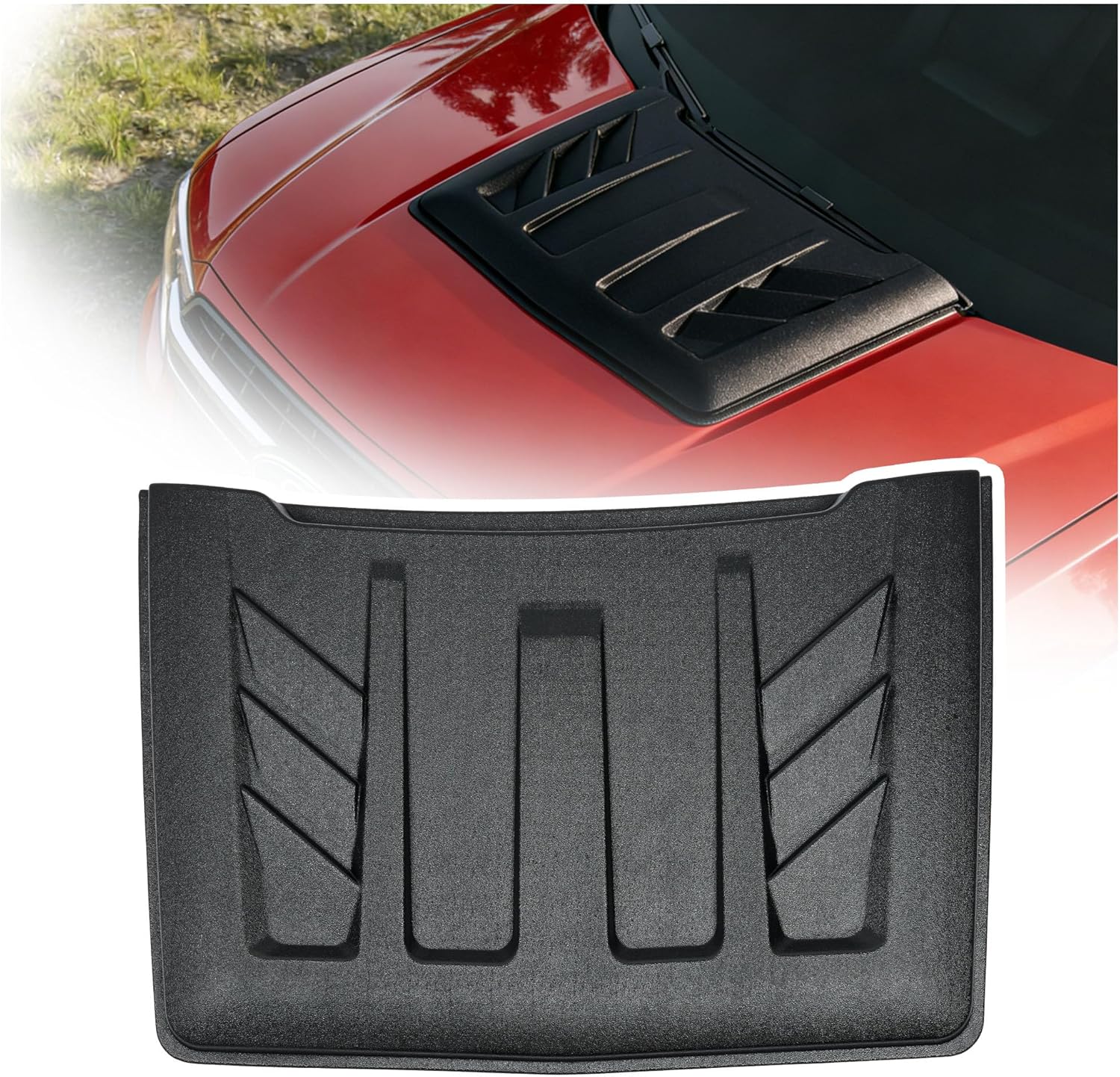 Dermon Hood Scoop for 2022-2025 Ford Maverick Hood Air Intake Bonnet Scoop Vent Cover ABS Matte Gray