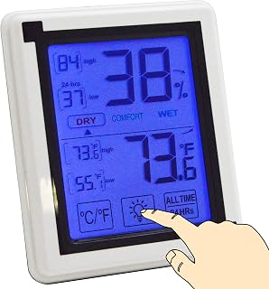 Digital Indoor Thermometer and Humidity Meter - Battery Operated, Tabletop/Magnet-Mountable Design, Fahrenheit/Celcius Selectable by EX ELECTRONIX EXPRESS