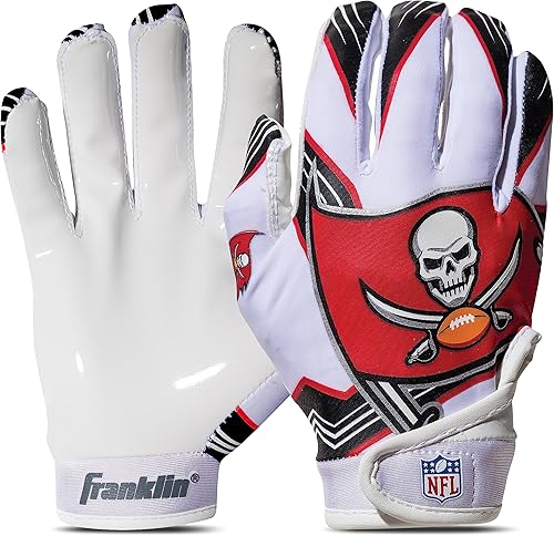 Miniatura 23 de Franklin Sports - Guantes de receptor de fútbol americano juvenil de la NFL, par de guantes de fútbol para niños con logotipos de equipos de la NFL