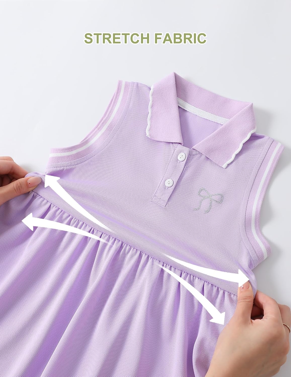 Girls Summer Dress Back-to-school Outfits Athletic Sporty Clothes 4-12Y image 2