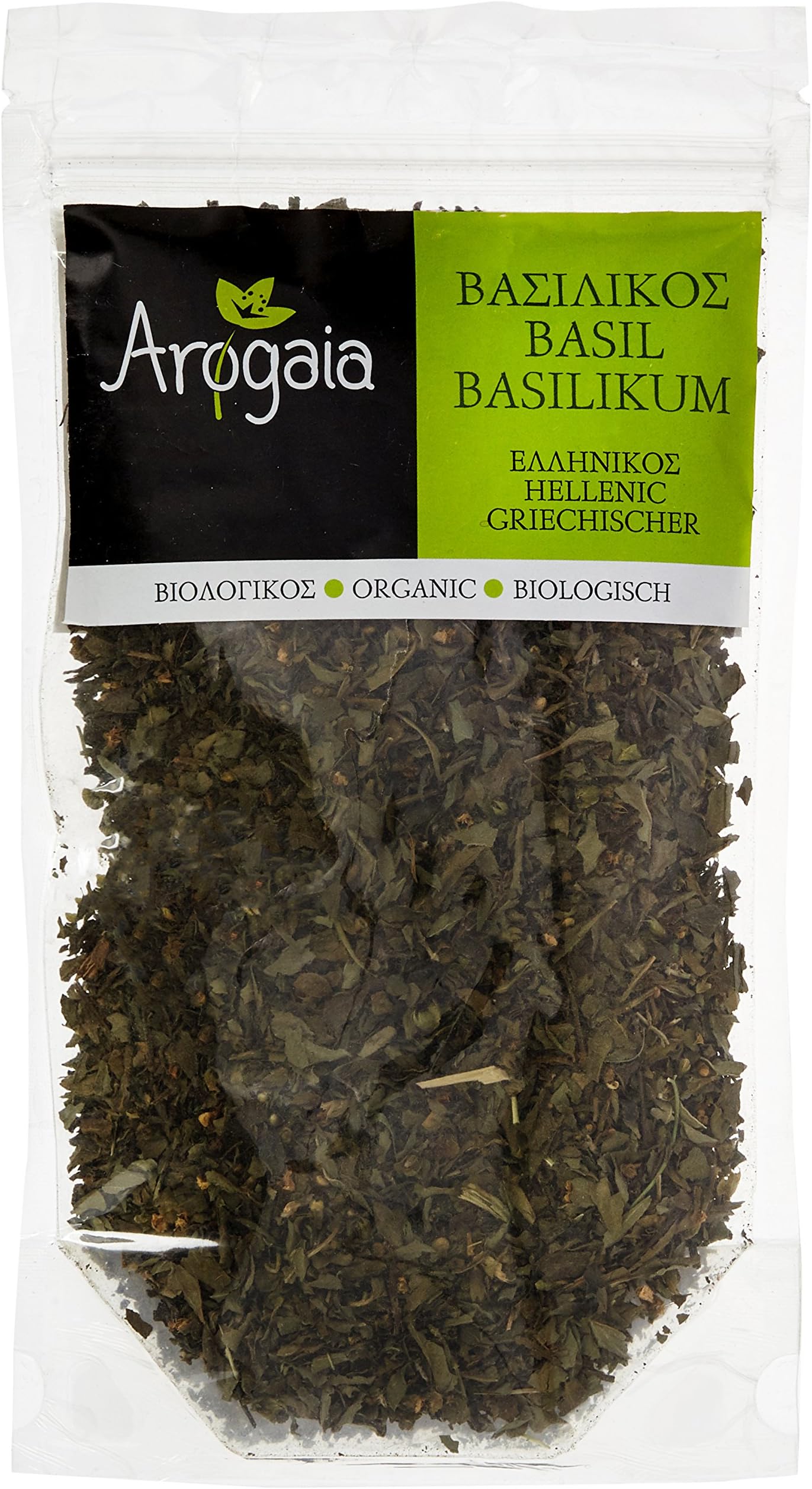 Arogaia Greek Organic Basil Flex Bag 50 g