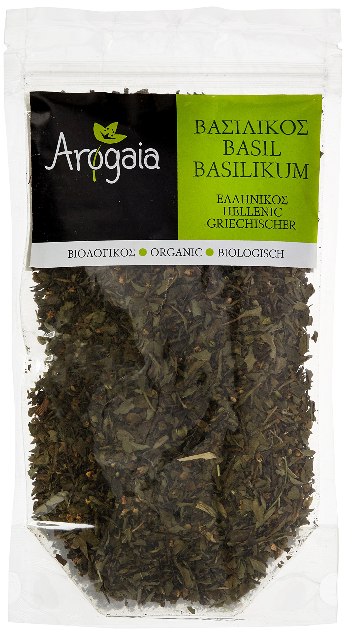 Arogaia Greek Organic Basil Flex Bag 50 g