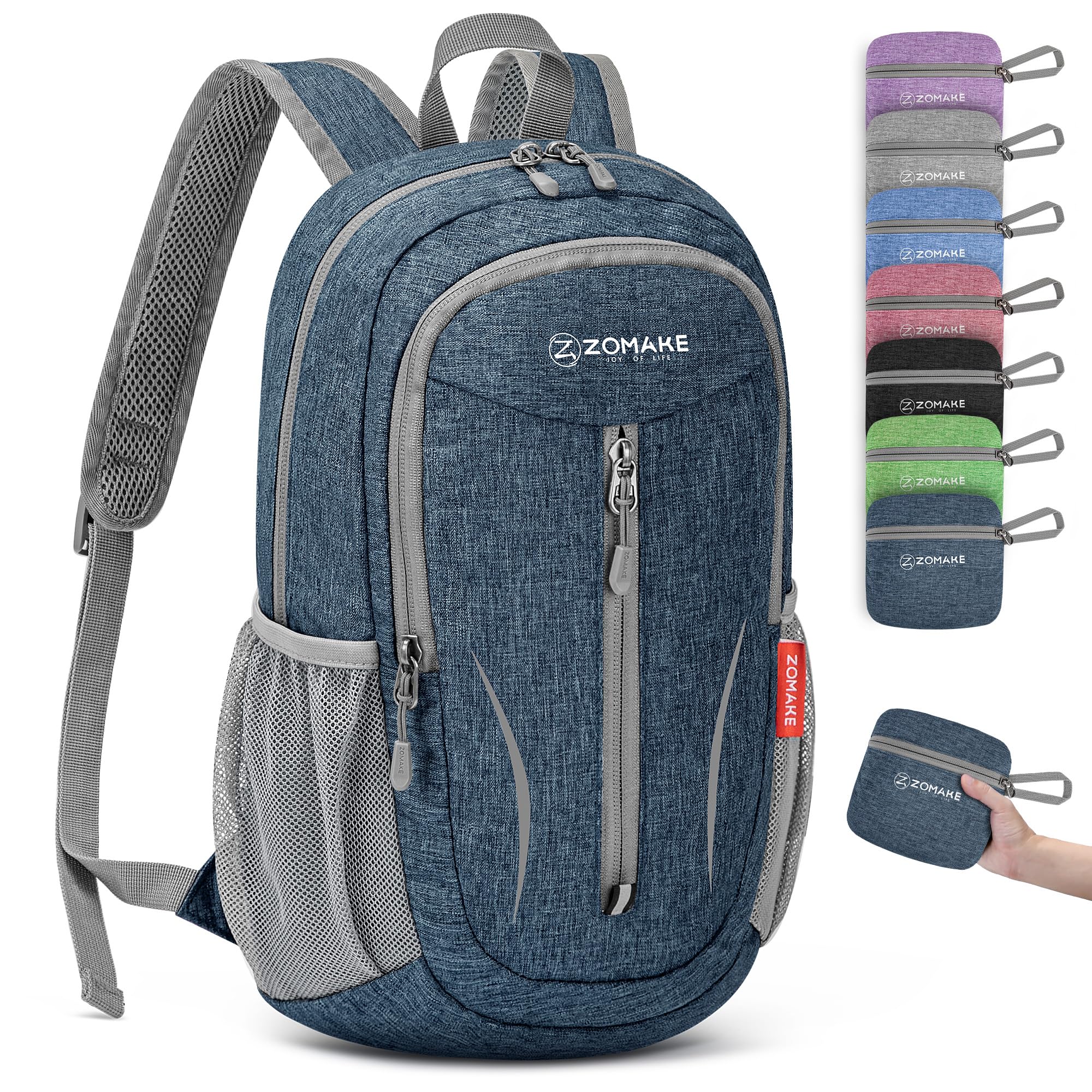 Small Foldable Backpack Lightweight Packable 10 L, Water Resistant Hiking Daypack Travel Bag Nylon Outdoor Sports Camping Rucksack Walking Trekking for Men Women Seniors