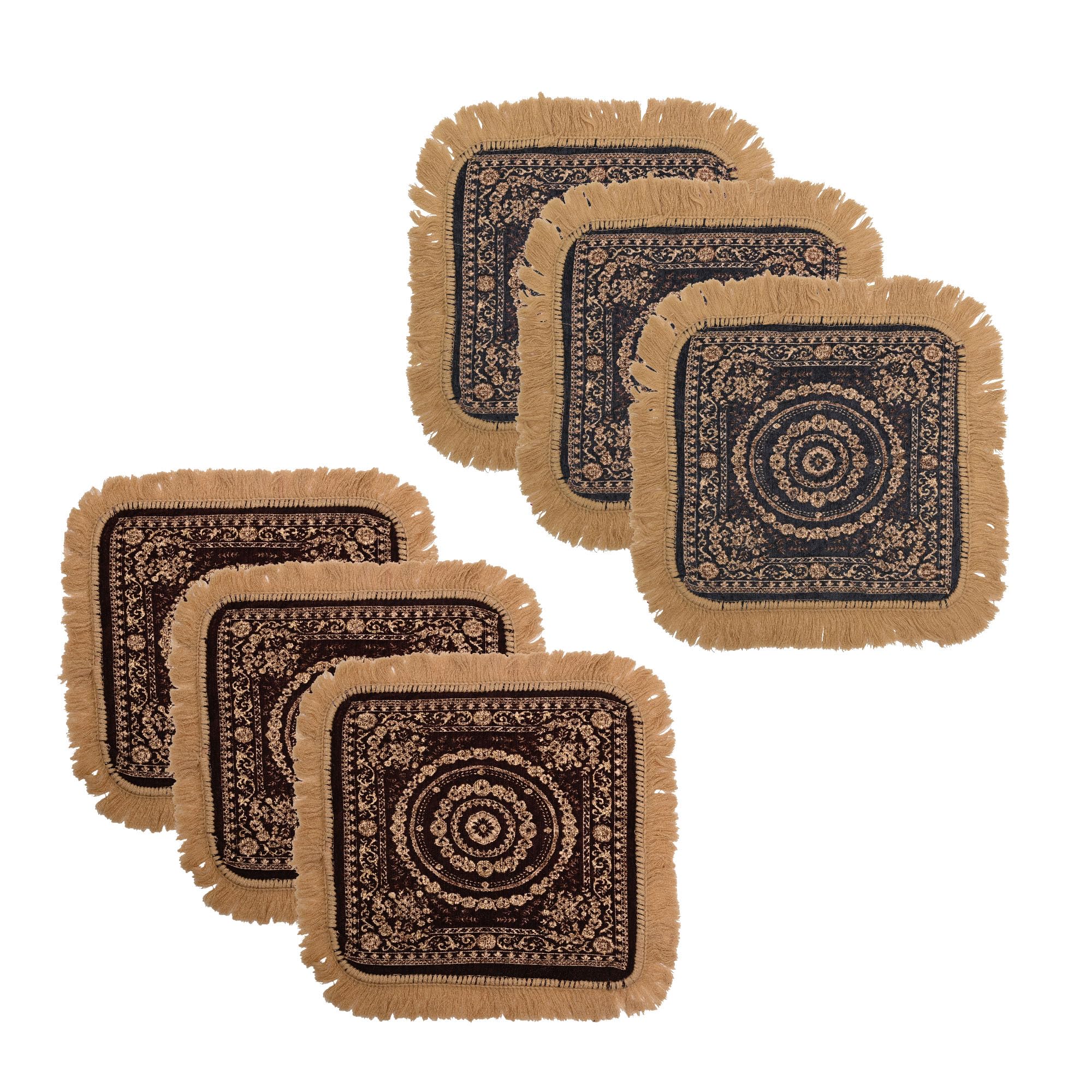 Velvet Pooja Mats - 6 Pack for Meditation & Home -14