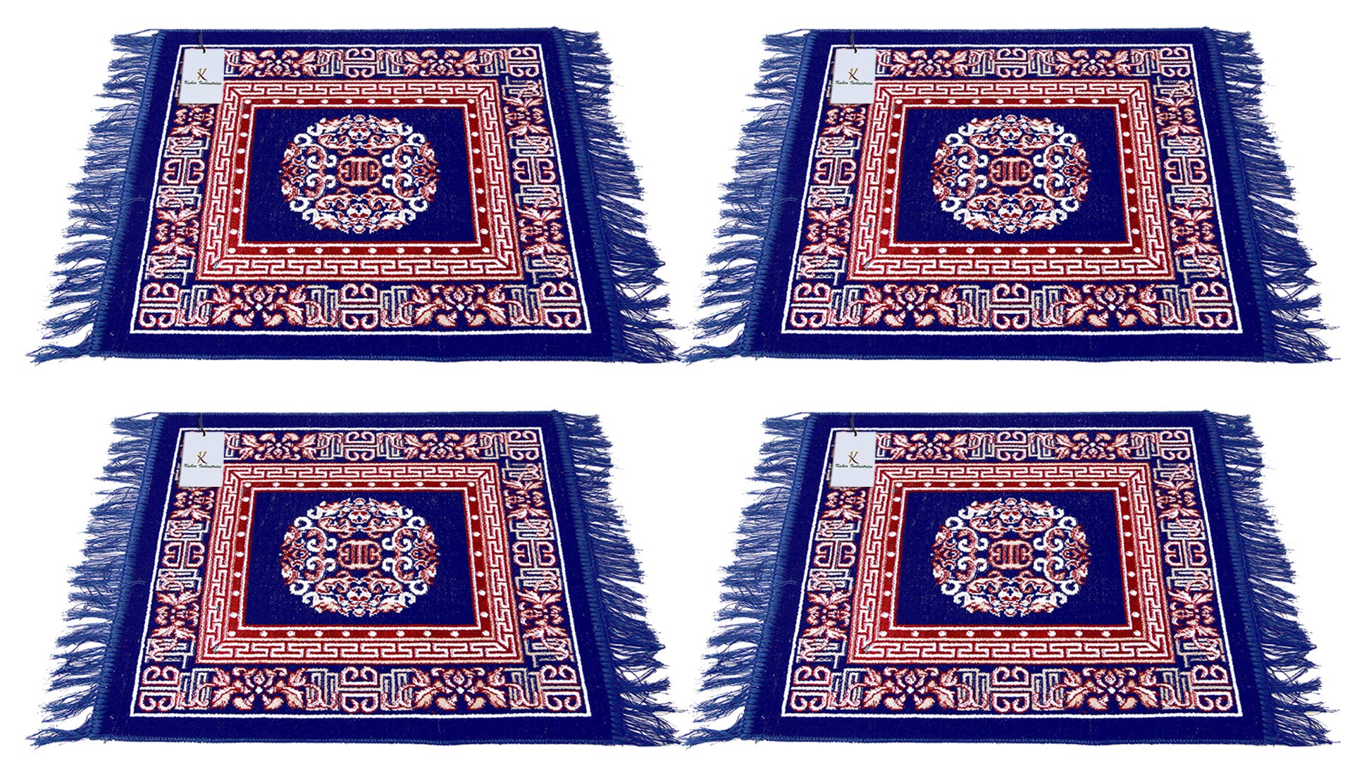 Kuber Industries 4 Pieces Velvet Prayer Mat/Aasan/Pooja Mat/Meditation Mat/Multipurpose Velvet Rug Mat 2 Ft X 2 Ft (Royal Blue) CTKTC33929 (B0839B7KC5) Amazon Price History, Amazon Price Tracker