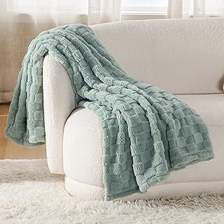 Bedsure Fleece Throw Blanket for Couch - Super Soft Cozy Blankets for Women, Cute Small Blanket for Girls, Sage Green, 50x60 Inches